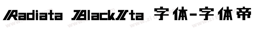 Radiata BlackIta 字体字体转换